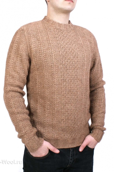 Джемпер из верблюжьей шерсти крупной вязки 385