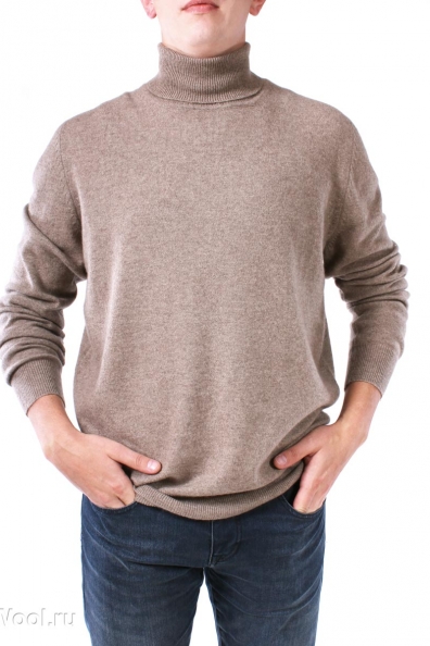 Мужской кашемировый свитер темно-бежевый 712