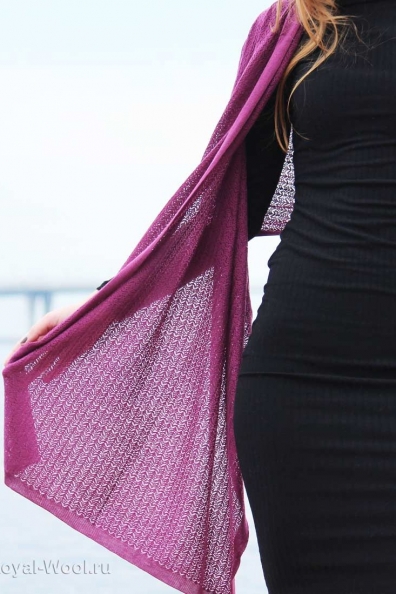 Ажурный палантин кашемир-шелк 1141-3-3