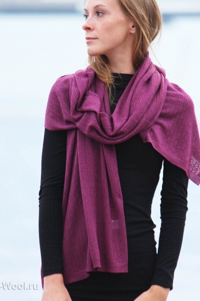 Ажурный палантин кашемир-шелк 1141-3-3
