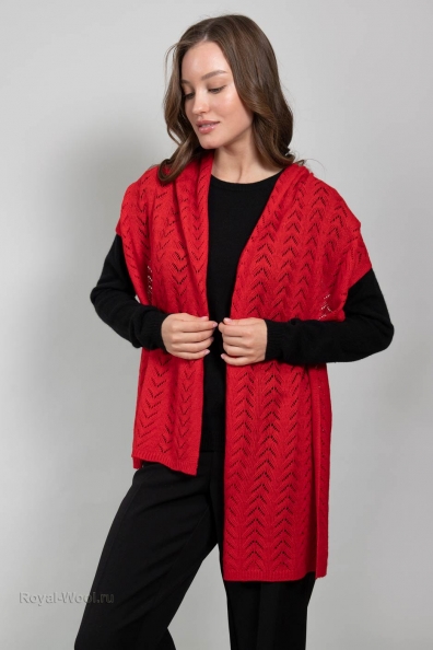 Ажурный женский шерстяной палантин 490-1K-1