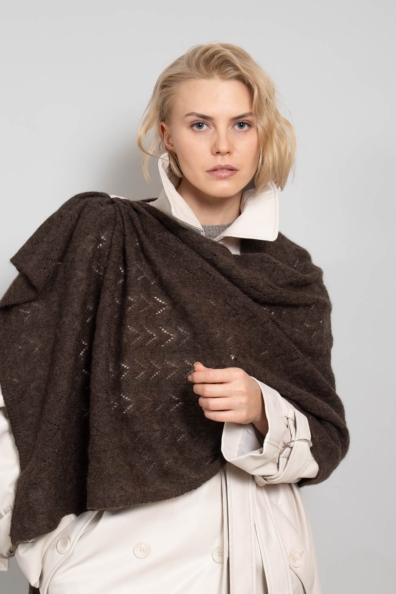 Ажурный палантин шерсть яка 1131-5-1