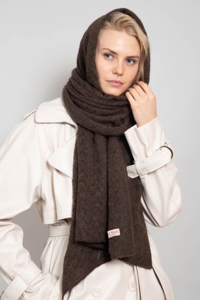 Ажурный палантин шерсть яка 1131-5-1