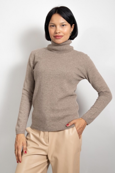 Бежевая кашемировая водолазка 705-4