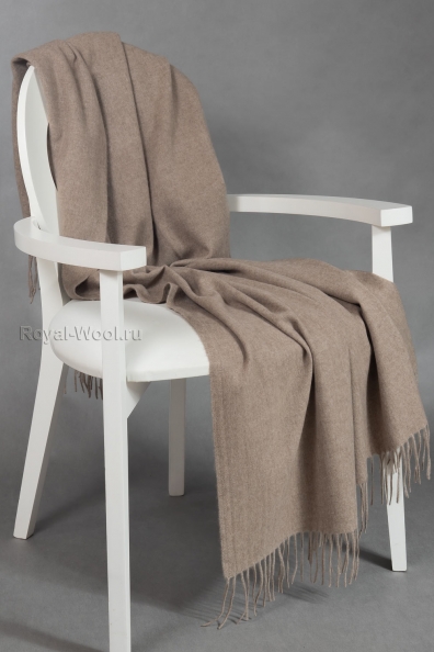 Бежевый плед из кашемира «органик» 130х170 120-8