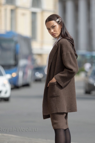 Кардиган объемной вязки пух яка 1921-45M