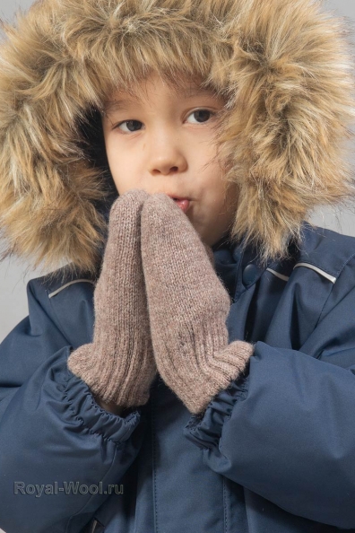 Детские варежки из шерсти 107-8-1
