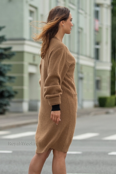 Длинный шерстяной кардиган арт.192-44