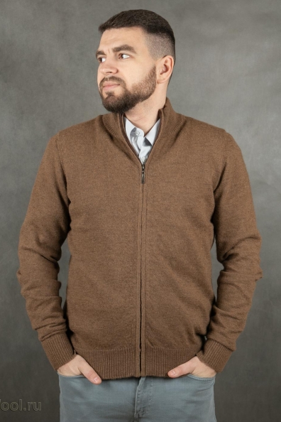 Джемпер на молнии верблюжья шерсть 190-11