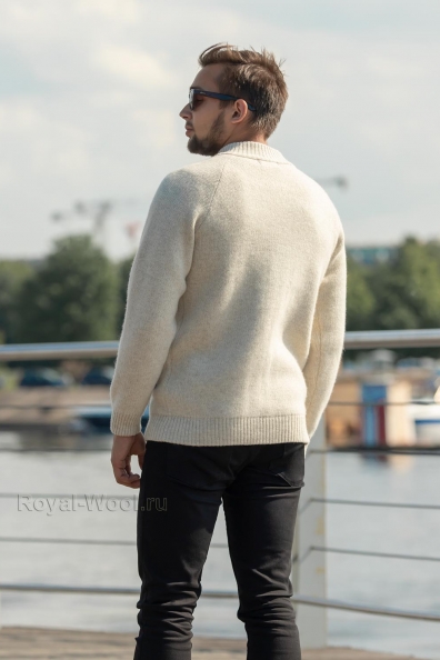 Джемпер мужской на молнии из шерсти 402-NFM