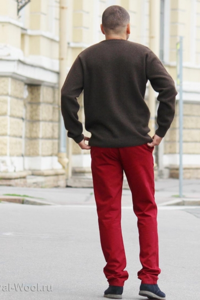 Джемпер мужской из шерсти яка с рисунком «косичка» 1911-26