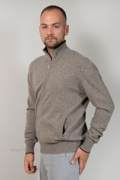 Джемпер мужской на молнии шерстяной 1911-12-M