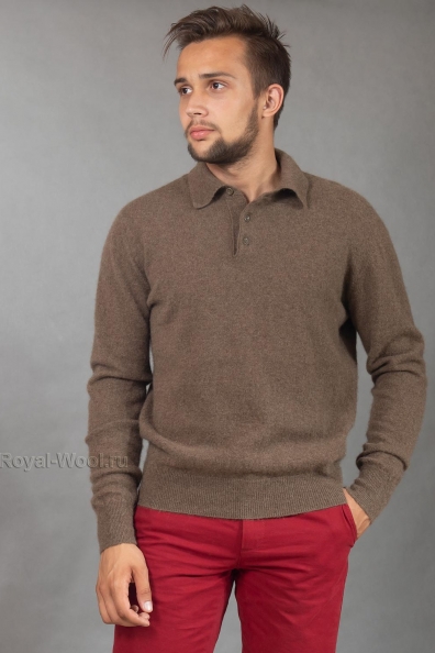 Джемпер поло из шерсти яка арт.1911-25