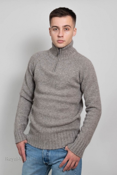 Вязаный мужской джемпер из пуха яка 1911-23