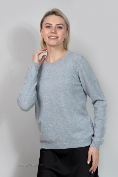 Кашемировый светло-голубой джемпер 705-E-2