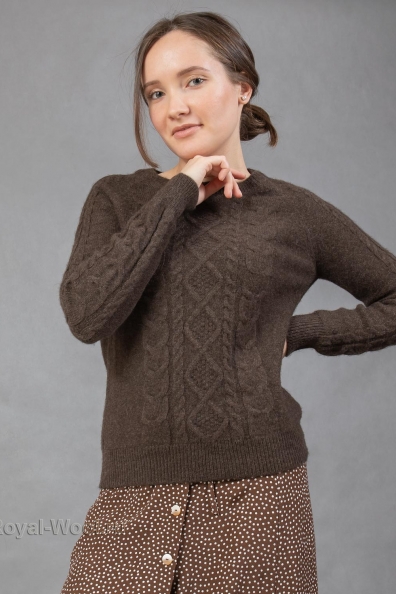 Джемпер из шерсти яка коричневый арт.1921-23b
