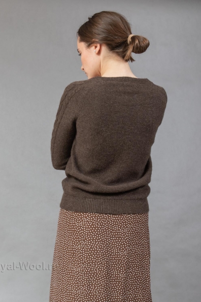 Джемпер из шерсти яка коричневый арт.1921-23b