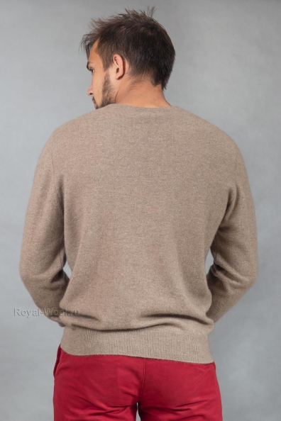 Кашемировый мужской джемпер цвет капучино 713-M