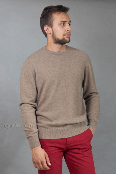Кашемировый мужской джемпер цвет капучино 713-M