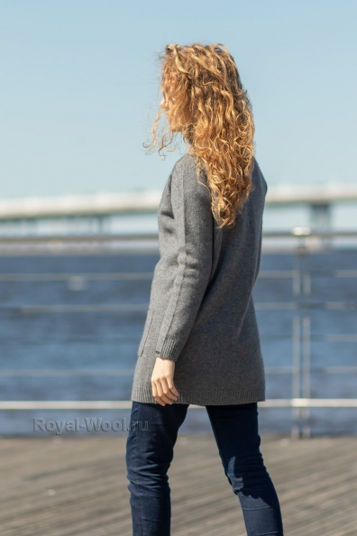 Кардиган жакет из кашемира серый 712-G-2