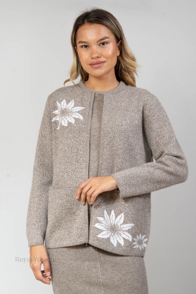 Кардиган шерстяной с рисунком 453-1