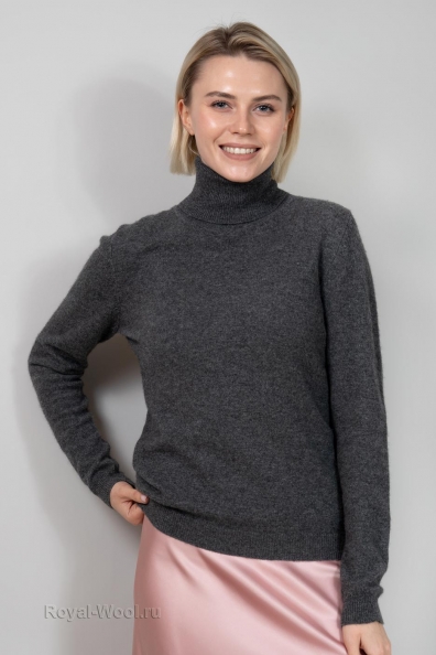Серая кашемировая водолазка 705-1