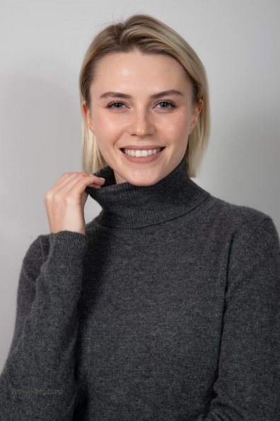 Серая кашемировая водолазка 705-1