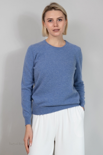 Кашемировый голубой джемпер 705-E-3