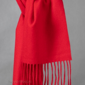 Кашемировый шарф красный