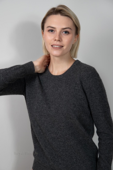 Темно-серый джемпер кашемир женский 705-E-4