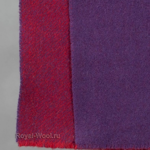 Кашемировый шарф фиолетовый двусторонний