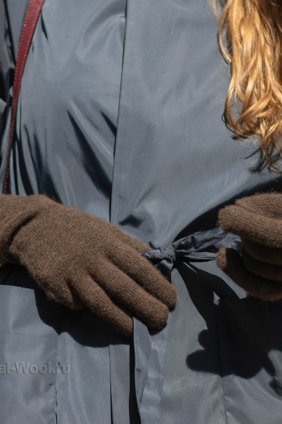 Коричневые длинные перчатки арт.106-3T-1