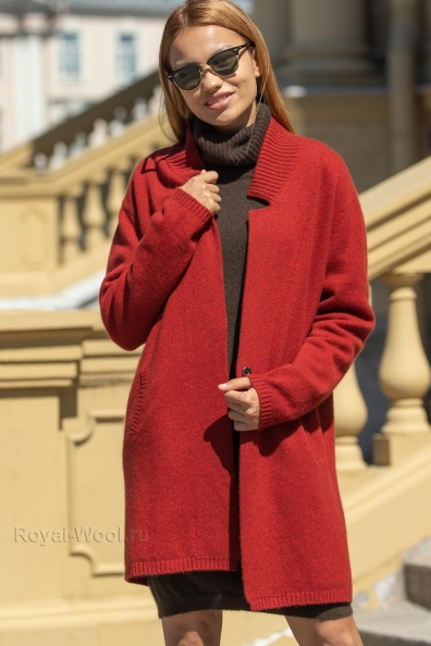 Красный кардиган из кашемира арт.712-G