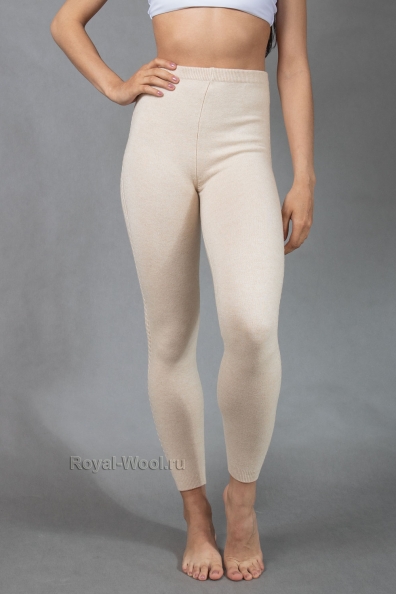 Леггинсы женские цвета «ваниль» 187-2