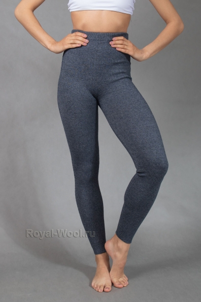 Серые теплые леггинсы 187-2-7