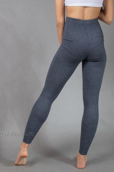 Серые теплые леггинсы 187-2-7