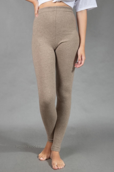 Леггинсы кашемировые темно-бежевые 189-КН-1