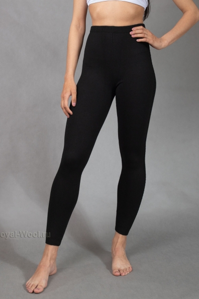 Леггинсы шерстяные черные 187-2-6