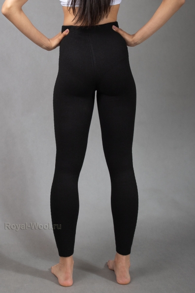 Леггинсы шерстяные черные 187-2-6