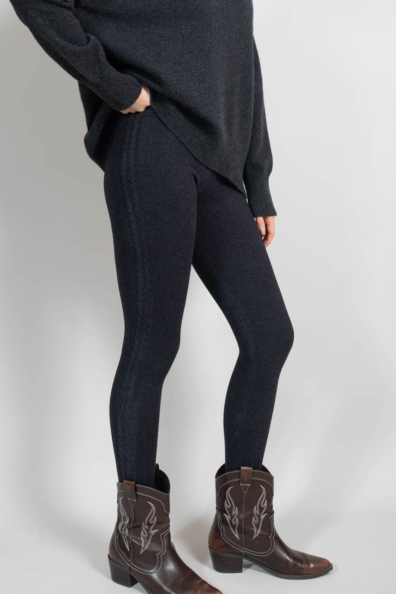 Леггинсы шерстяные цвета «графит» 187-2-5