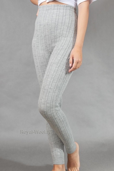 Легинсы женские в «косичку» цвет серый 187-2-2