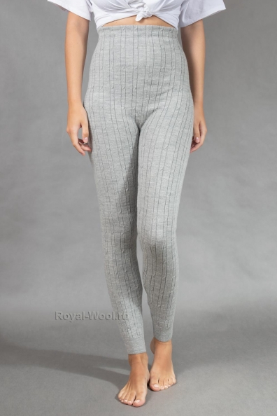 Легинсы женские в «косичку» цвет серый 187-2-2