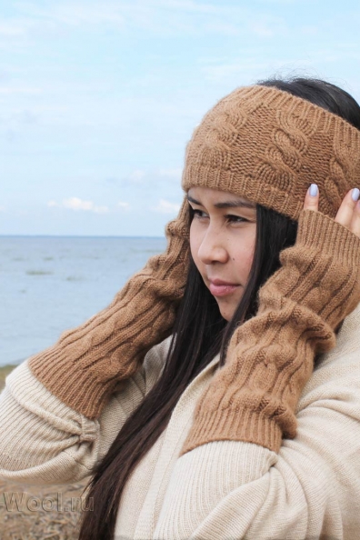 Митенки верблюжья шерсть арт.105-10