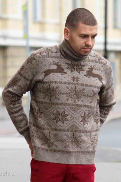 Мужской шерстяной свитер с оленями 1911-36-ULM