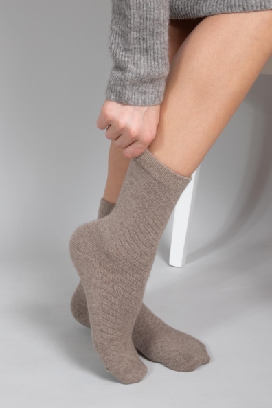 Носки из кашемира бежевые 112-1