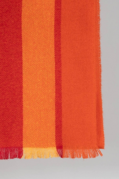 Красно-оранжевый палантин из кашемира 154-3G-9