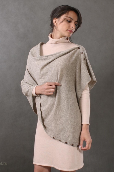 Палантин на пуговицах шерсть яка 65*140 арт.1141-51