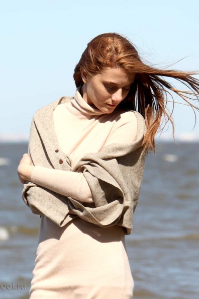 Палантин на пуговицах шерсть яка 65*140 арт.1141-51