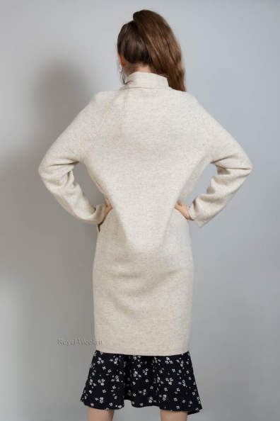 Пальто белое женское на молнии 1921-96-NF