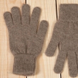 Бежевые женские перчатки кашемир фото1